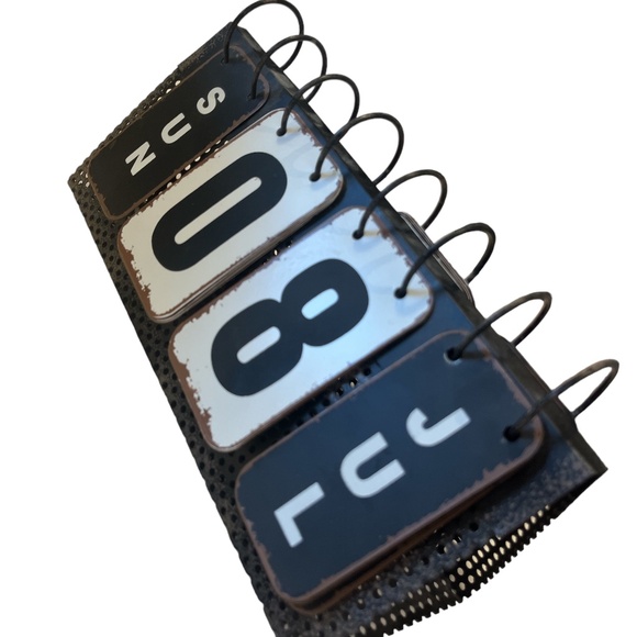 Metal Standing FLIP CALENDAR INDUSTRIAL LOOK Perpetual Desktop Retro - Picture 9 of 13